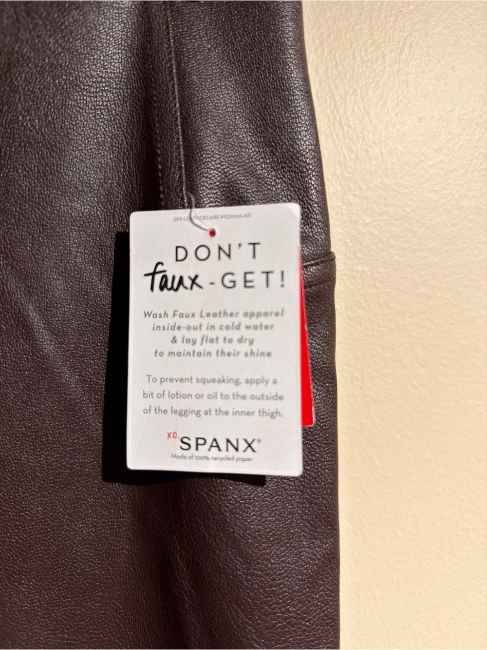 SPANX Men's Faux Leather Pants in Brown - Picture 5 of 11